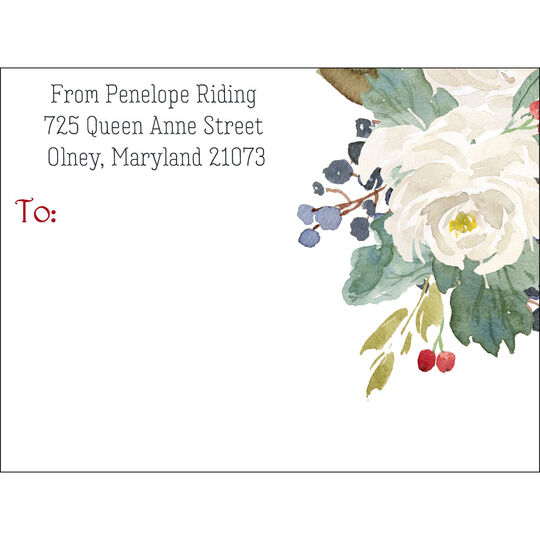 Holiday Rose Shipping Labels